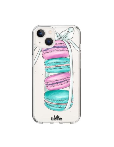 iPhone 15 Case Macarons Pink Mint Clear - kateillustrate