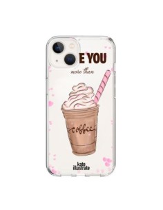 Cover iPhone 15 I Love you More Than Coffee Glace...