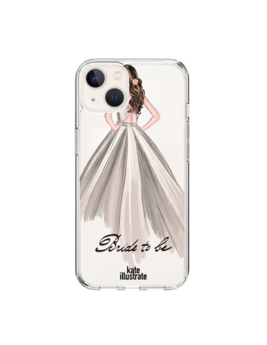 Cover iPhone 15 Bride To Be Sposa Trasparente - kateillustrate