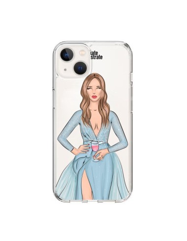 Coque iPhone 15 Cheers Diner Gala Champagne Transparente - kateillustrate