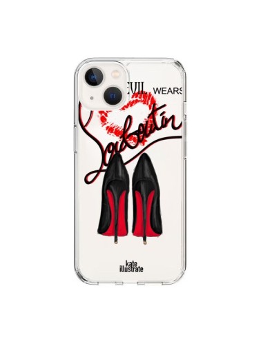 iPhone 15 Case The Devil Wears Shoes Diavolo Scarpe Clear - kateillustrate