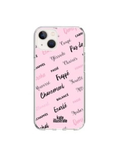 Coque iPhone 15 Ballerina Ballerine Mots - kateillustrate