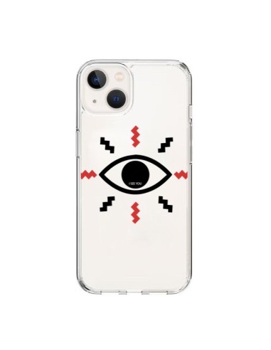 Coque iPhone 15 Eye I See You Oeil Transparente - Koura-Rosy Kane