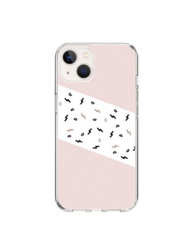Coque iPhone 15 Festive Pattern Rose - Koura-Rosy Kane