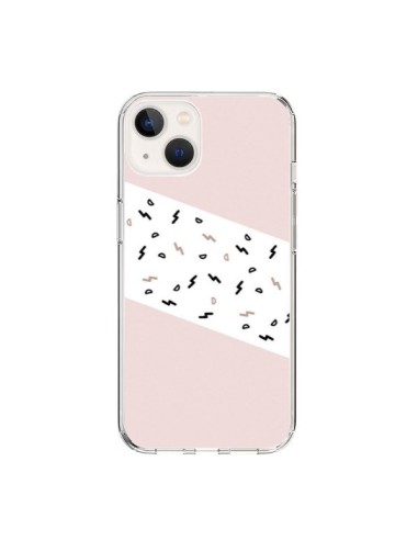 Coque iPhone 15 Festive Pattern Rose - Koura-Rosy Kane