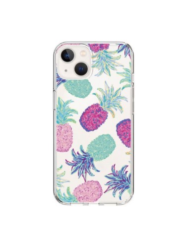 Coque iPhone 15 Ananas Pineapple Fruit Ete Summer Transparente - Lisa Argyropoulos