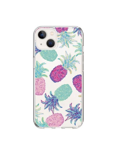 Cover iPhone 15 Ananas Frutta Estate Trasparente - Lisa Argyropoulos