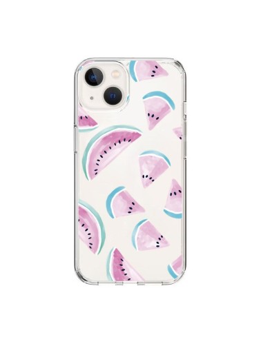 Coque iPhone 15 Pasteque Watermelon Fruit Ete Summer Transparente - Lisa Argyropoulos