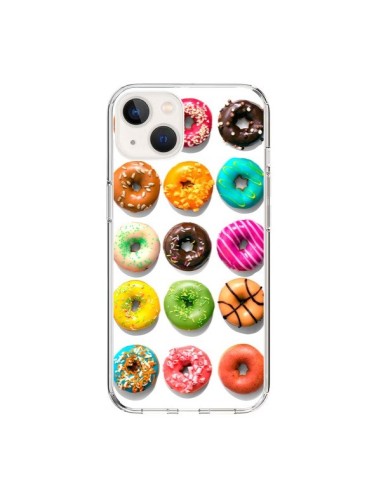 Coque iPhone 15 Donuts Multicolore Chocolat Vanille - Laetitia
