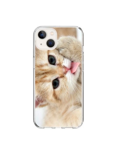 Coque iPhone 15 Chat Cat Tongue - Laetitia