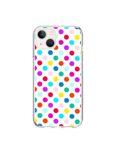 Cover iPhone 15 Pois Multicolore - Laetitia