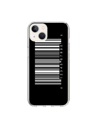 Coque iPhone 15 Code Barres Blanc - Laetitia