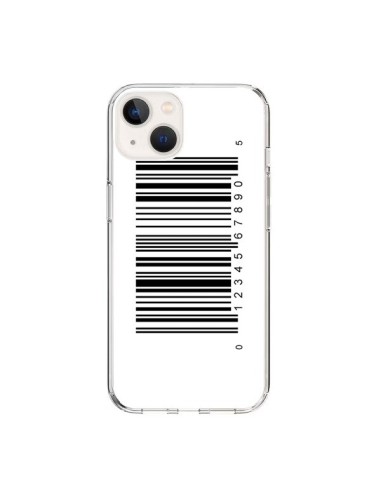 Coque iPhone 15 Code Barres Noir - Laetitia