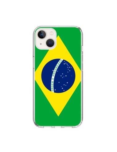 Coque iPhone 15 Drapeau Brésil Brésilien - Laetitia