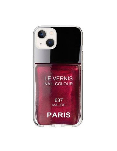 Coque iPhone 15 Vernis Paris Malice Violet - Laetitia