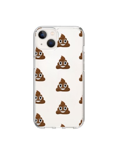 Coque iPhone 15 Shit Poop Emoticone Emoji Transparente - Laetitia