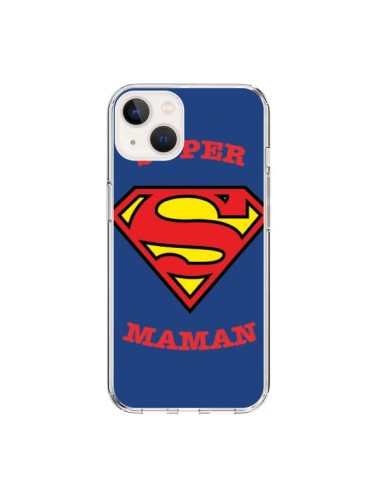 Coque iPhone 15 Super Maman Superman - Laetitia