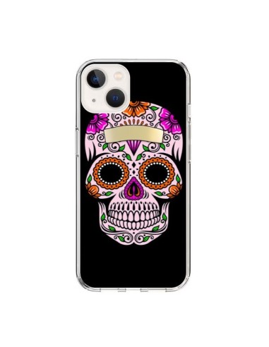Coque iPhone 15 Tête de Mort Mexicaine Multicolore - Laetitia