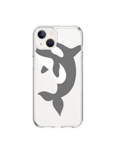 Coque iPhone 15 Orque Orca Ocean Transparente - Petit Griffin