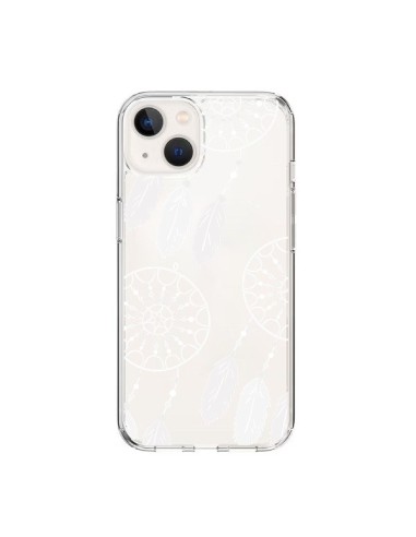 Cover iPhone 15 Acchiappasogni Bianco Dreamcatcher Triple Trasparente - Petit Griffin