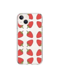 Coque iPhone 15 Fraise Fruit Strawberry Transparente -...
