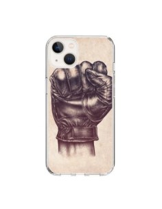 iPhone 15 Case Fight Poing Cuir Pugno Combattimento Pelle...