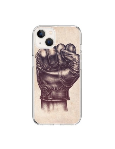 Cover iPhone 15 Fight Poing Cuir Pugno Combattimento Pelle - Lassana