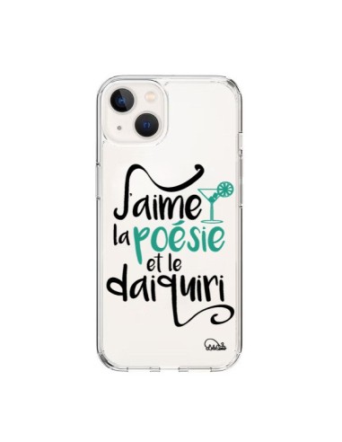 Cover iPhone 15 J'aime la poésie e le daiquiri Trasparente - Lolo Santo