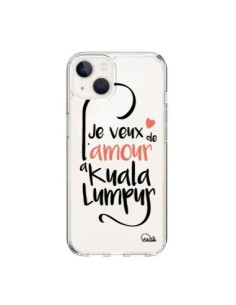 Coque iPhone 15 Je veux de l'amour à Kuala Lumpur...