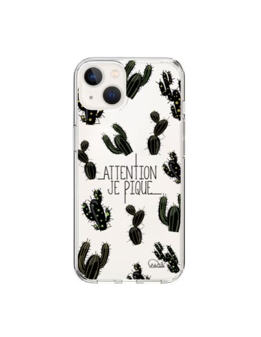 Coque iPhone 15 Cactus Je Pique Transparente - Lolo Santo