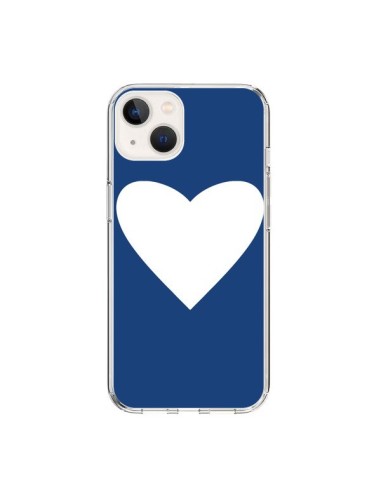 Coque iPhone 15 Coeur Navy Blue Heart - Mary Nesrala