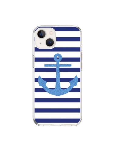 Coque iPhone 15 Ancre Voile Marin Navy Blue - Mary Nesrala