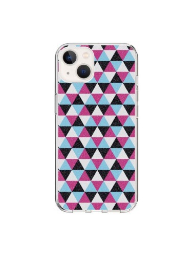 Cover iPhone 15 Triangolo Azteco Rosa Blu Grigio - Mary Nesrala