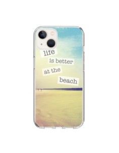Coque iPhone 15 Life is better at the beach Ete Summer...