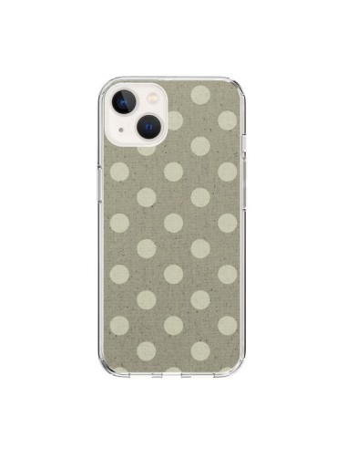 Coque iPhone 15 Pois Polka Camel - Mary Nesrala