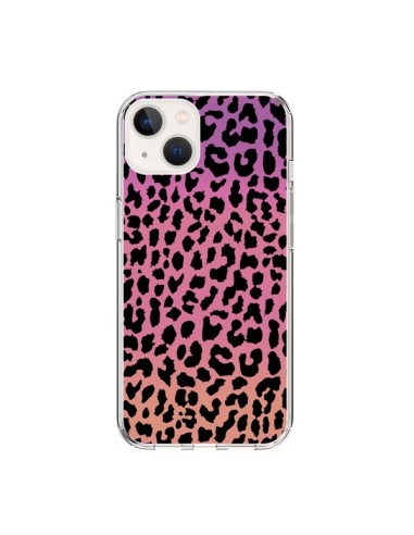 Coque iPhone 15 Leopard Hot Rose Corail - Mary Nesrala