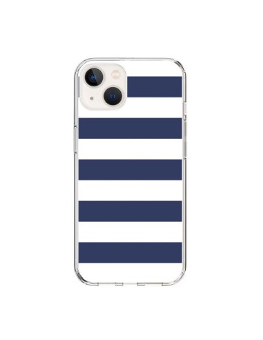 Cover iPhone 15 Bande Marineresche Blu Bianco Gaultier - Mary Nesrala
