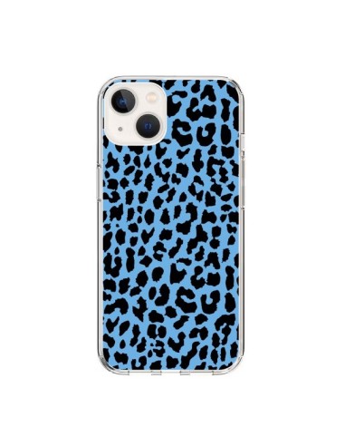 Coque iPhone 15 Leopard Bleu Neon - Mary Nesrala