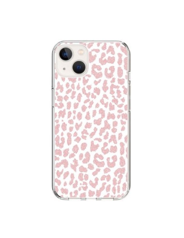 Coque iPhone 15 Leopard Rose Corail - Mary Nesrala
