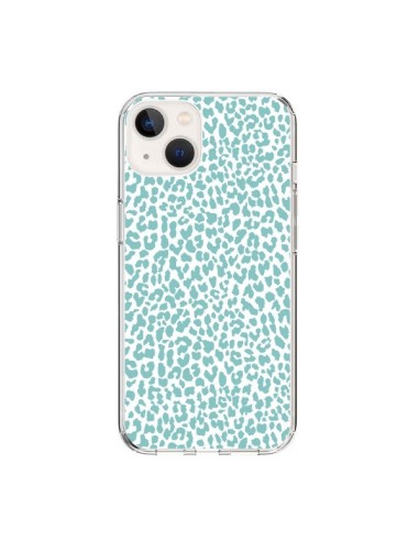 Coque iPhone 15 Leopard Turquoise - Mary Nesrala