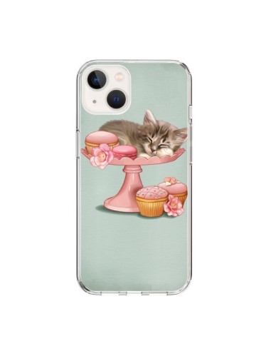 Coque iPhone 15 Chaton Chat Kitten Cookies Cupcake - Maryline Cazenave