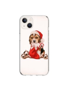 Coque iPhone 15 Chien Dog Pere Noel Christmas - Maryline...