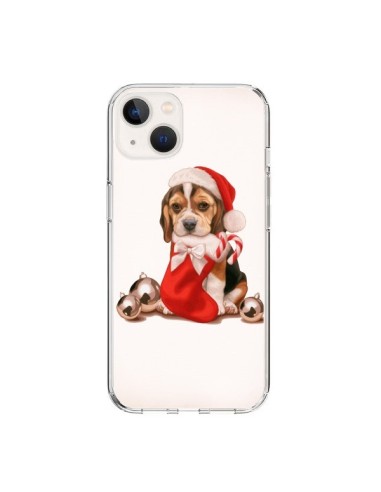 Coque iPhone 15 Chien Dog Pere Noel Christmas - Maryline Cazenave