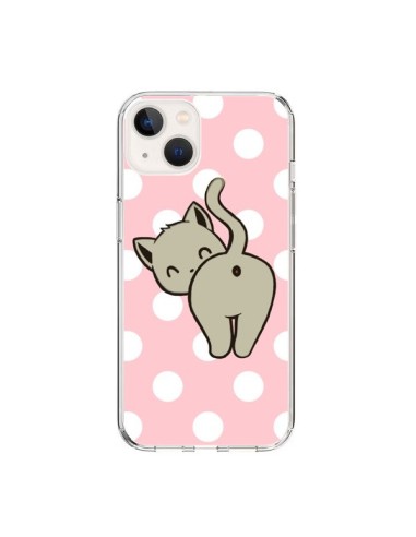 Coque iPhone 15 Chat Chaton Pois - Maryline Cazenave