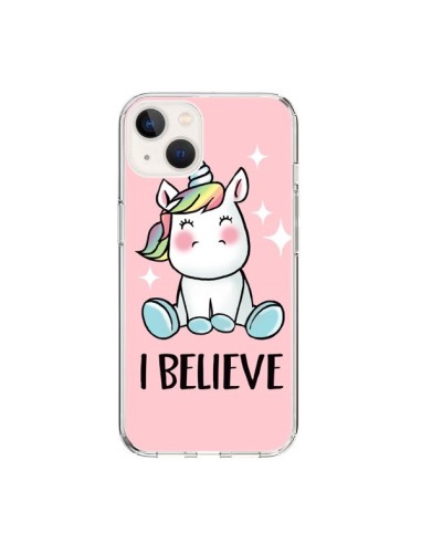 Coque iPhone 15 Licorne I Believe - Maryline Cazenave