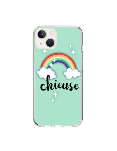 Coque iPhone 15 Chieuse Arc en Ciel - Maryline Cazenave