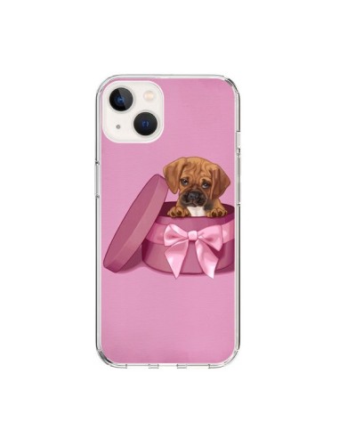 Coque iPhone 15 Chien Dog Boite Noeud Triste - Maryline Cazenave