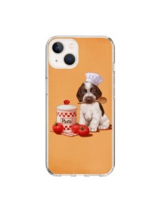 Coque iPhone 15 Chien Dog Pates Pasta Cuisinier -...