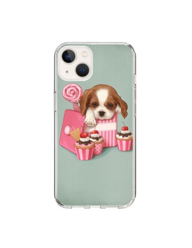 Coque iPhone 15 Chien Dog Cupcake Gateau Boite - Maryline Cazenave