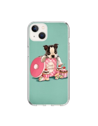 Coque iPhone 15 Chien Dog Cupcakes Gateau Boite - Maryline Cazenave